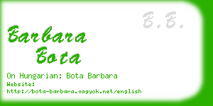barbara bota business card